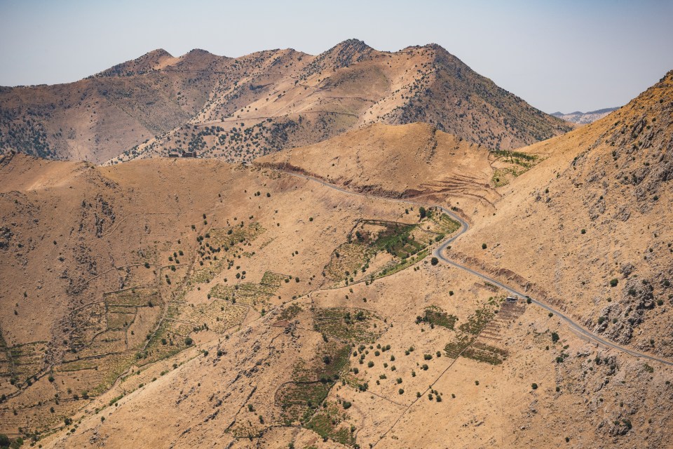 The journey out of Iran took him through the mountainous region along the country's borders with Iraq and Turkey