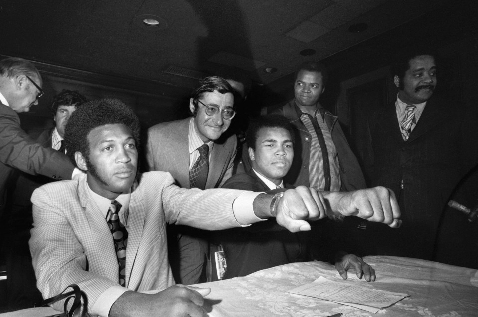 Bob Arum, middle, pictured with Muhammad Ali right, and Jimmy Ellis