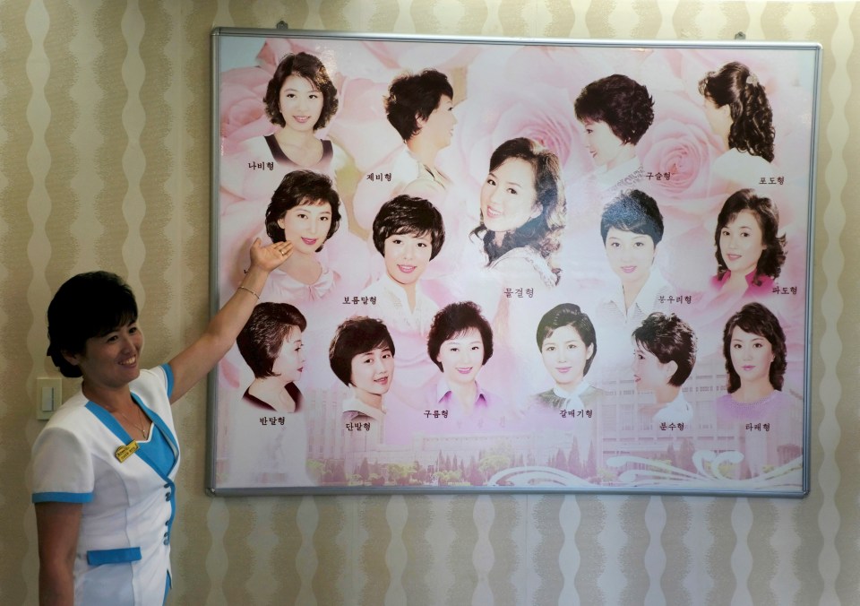 Both women and men have a pre-approved haircut list to choose from in North Korea