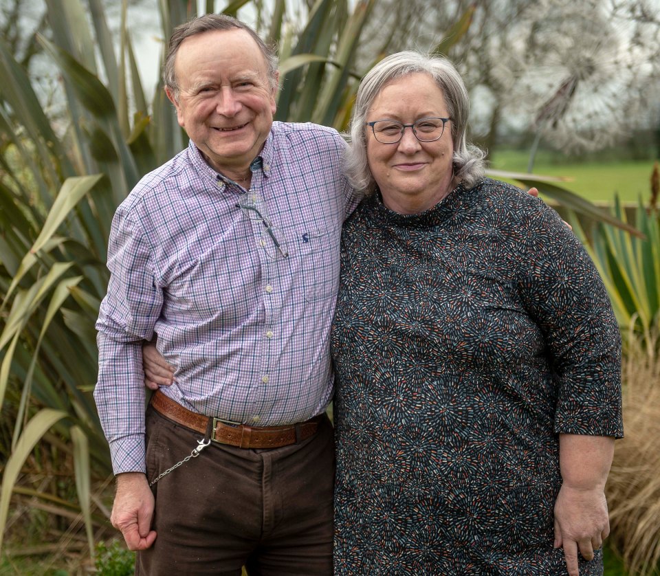 Jackie Weaver - pictured with husband Stuart - has shot to fame overnight after a video of a parish council meeting went viral