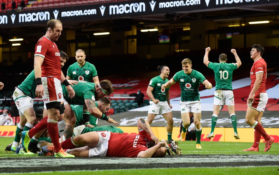 Beirne gave Ireland the lead at half-time despite being one man down