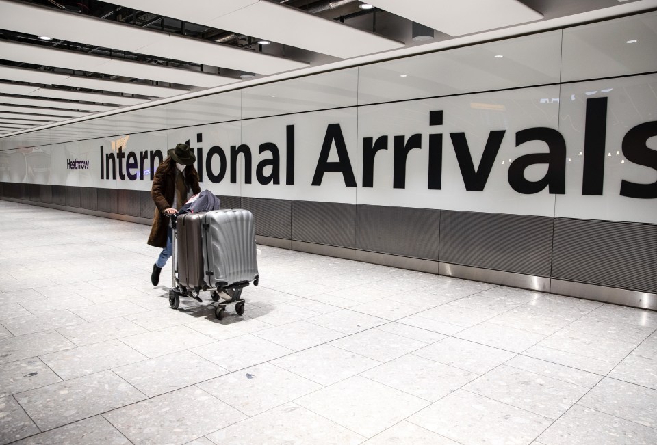 All arrivals to the UK already face a mandatory negative Covid test and quarantine period