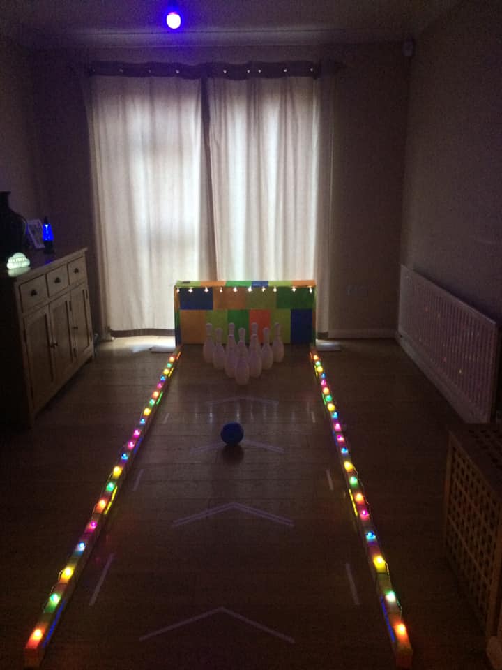 Some people used fairy lights for their bowling lanes