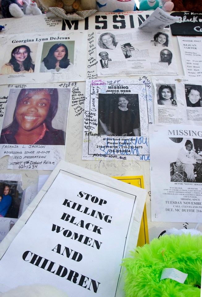 The missing persons board across the street from Anthony Sowell's home in 2009