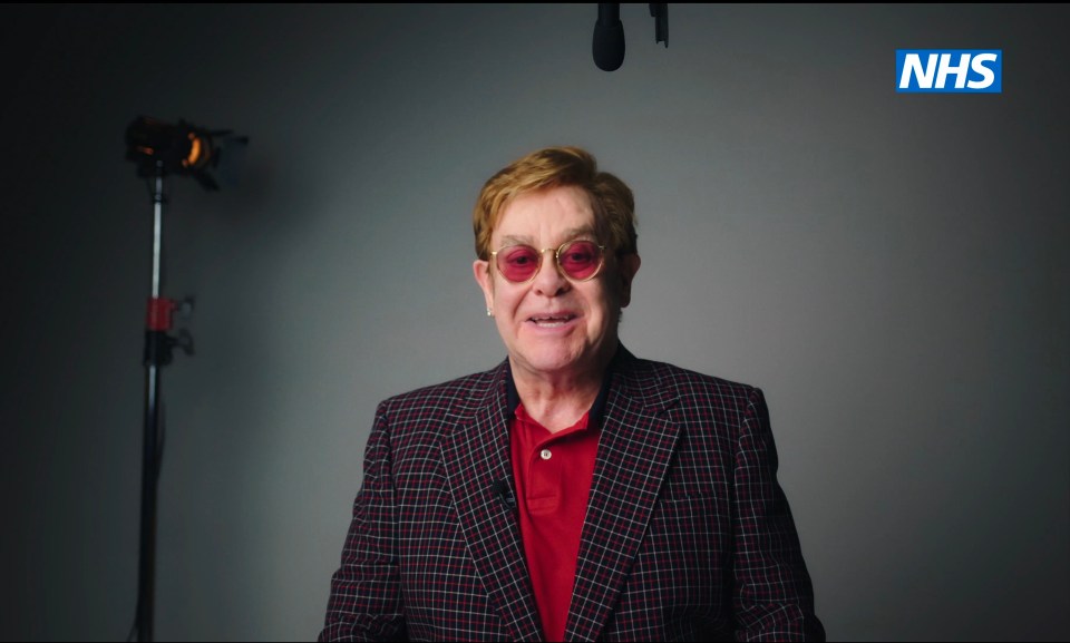 Sir Elton said: 'I wanted to show people the benefits of getting vaccinated and how it helps protect ourselves and the people we love'