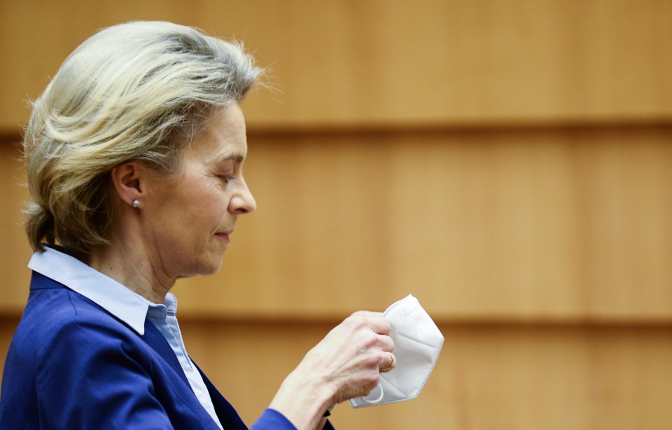 EU boss Ursula von der Leyen faced a grilling over the EU's slow rollout