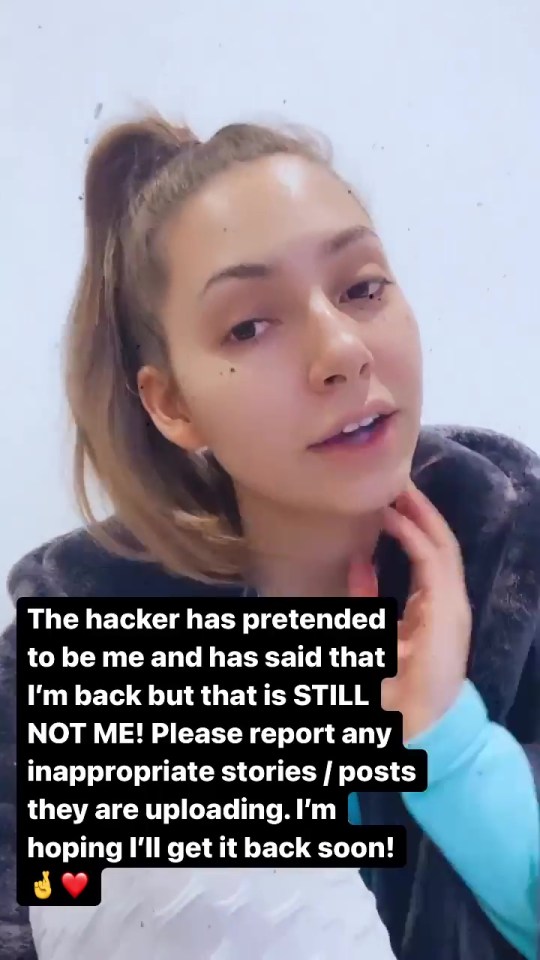 Eva warned fans about her Instagram being hacked