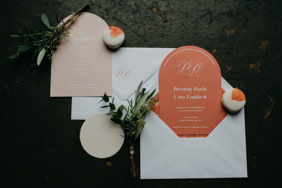 33 Pixels, a design studio run by Lauren Lynch will work with the couple to provide stunning bespoke 'save the date' stationery and invitations