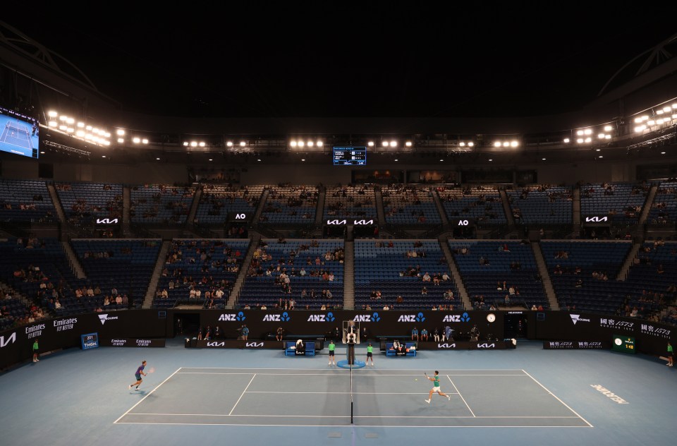 Novak Djokovic takes on Taylor Fritz under the lights on Rod Laver Arena