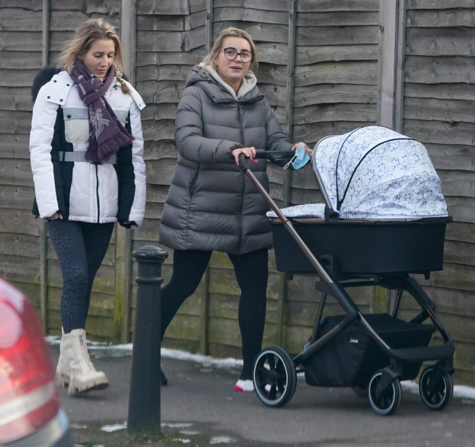 She took him out for a stroll with her mum Jo