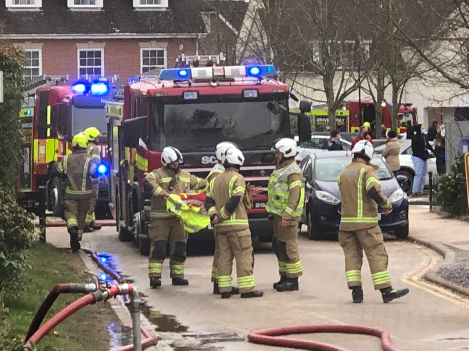 Emergency crews rushed to the scene about 3.30pm on Saturday