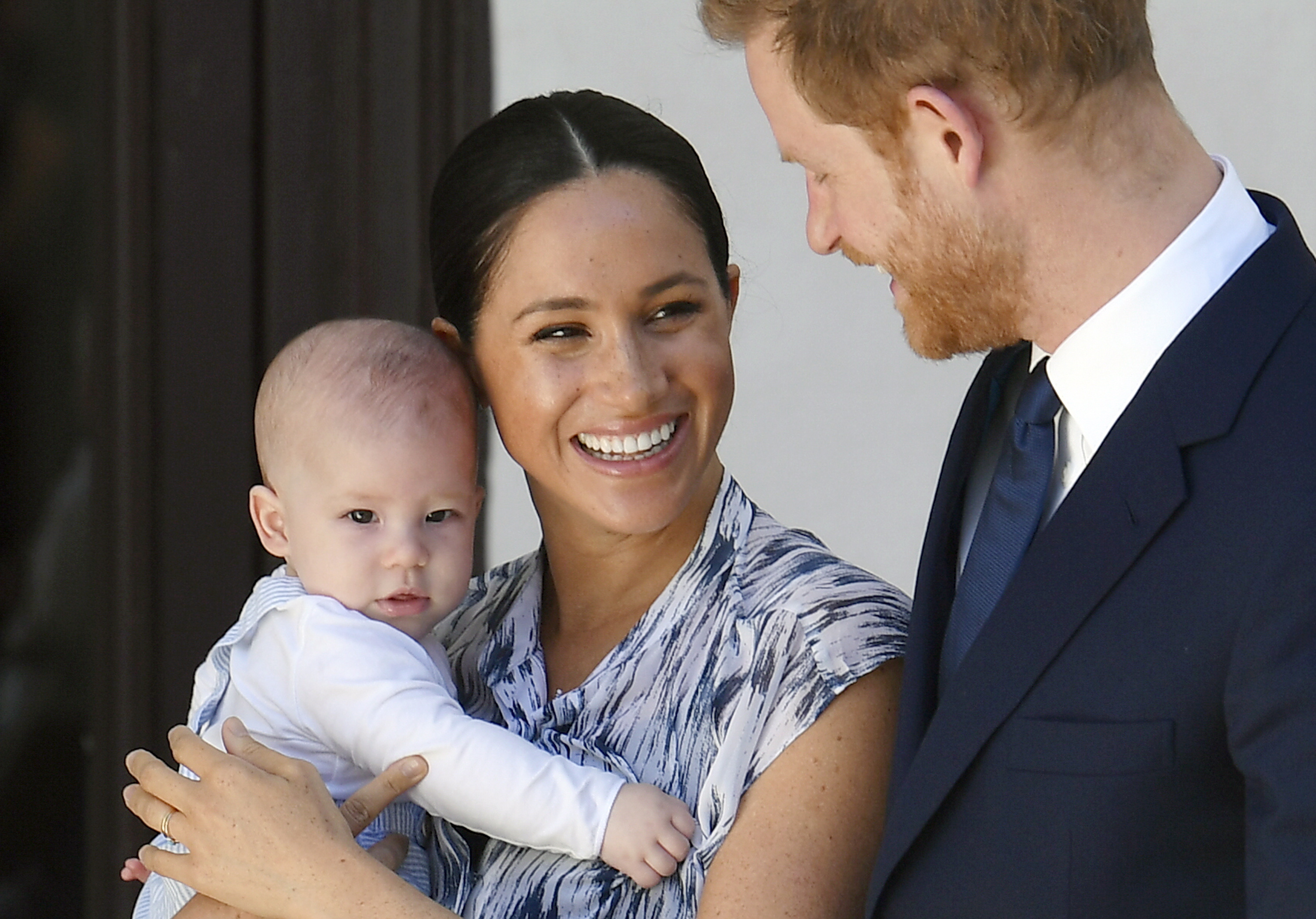 Meghan and Harry are seen here with son Archie - who will become a big brother later this year