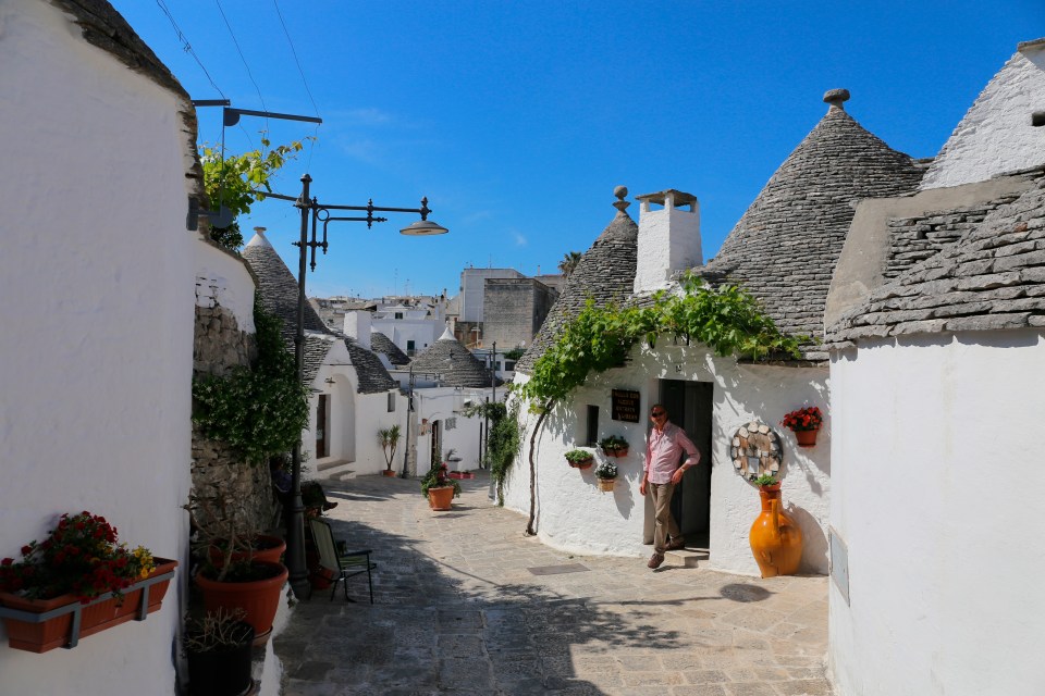 Puglia is home to charming whitewashed stone huts which form a 'fairytale village'