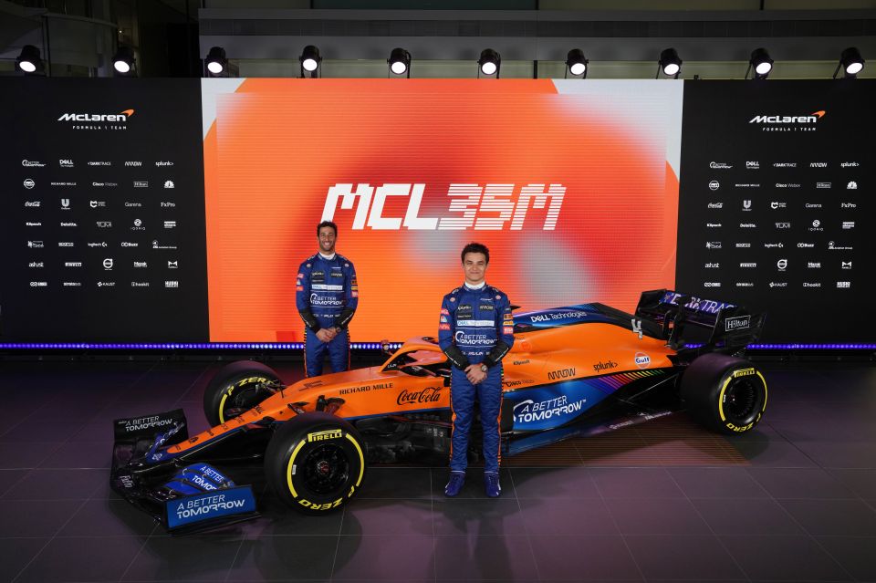 Ricciardo and Norris launch this season's McLaren F1 car earlier this week