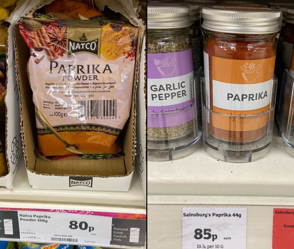 The world aisle can have items such as sauces, rice and spices for much cheaper