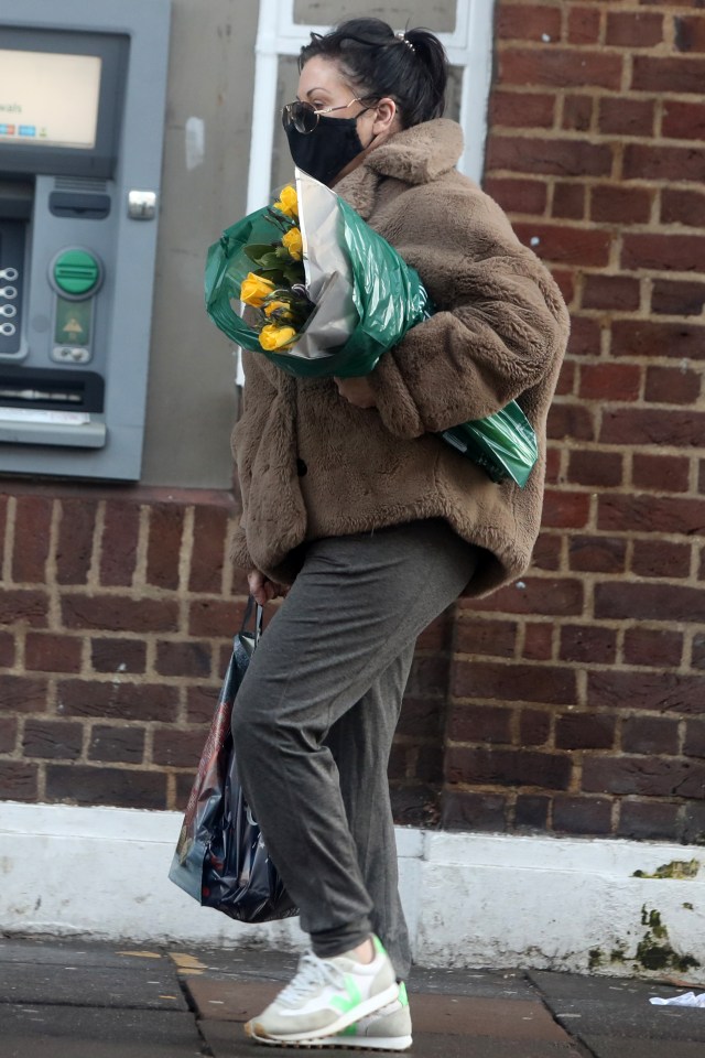 The actress was seen buying flowers in North London