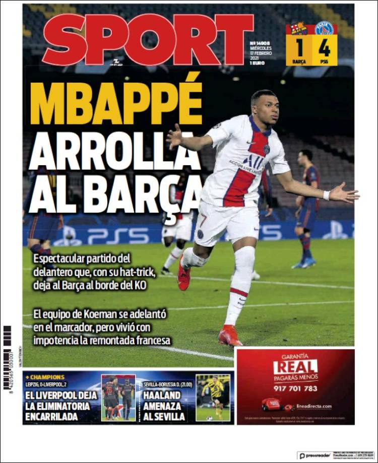 As did another Spanish publication Sport