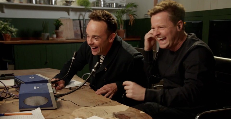 Ant and Dec are in hysterics backstage