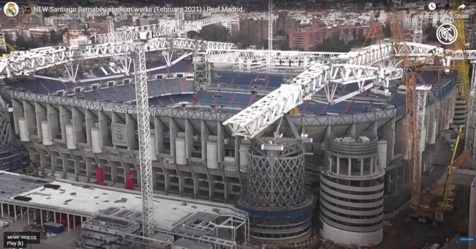 Real Madrid are in the middle of a huge reconstruction of Estadio Bernabeu