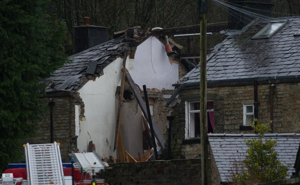 The roof was torn off in the blast