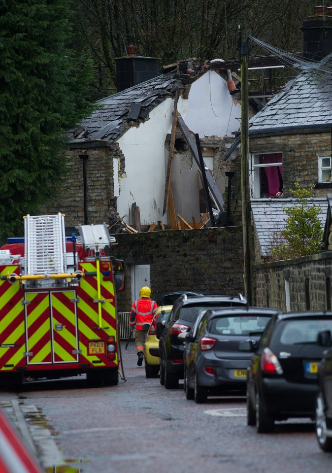 Fire crews rushed to the scene in Bury, Greater Manchester