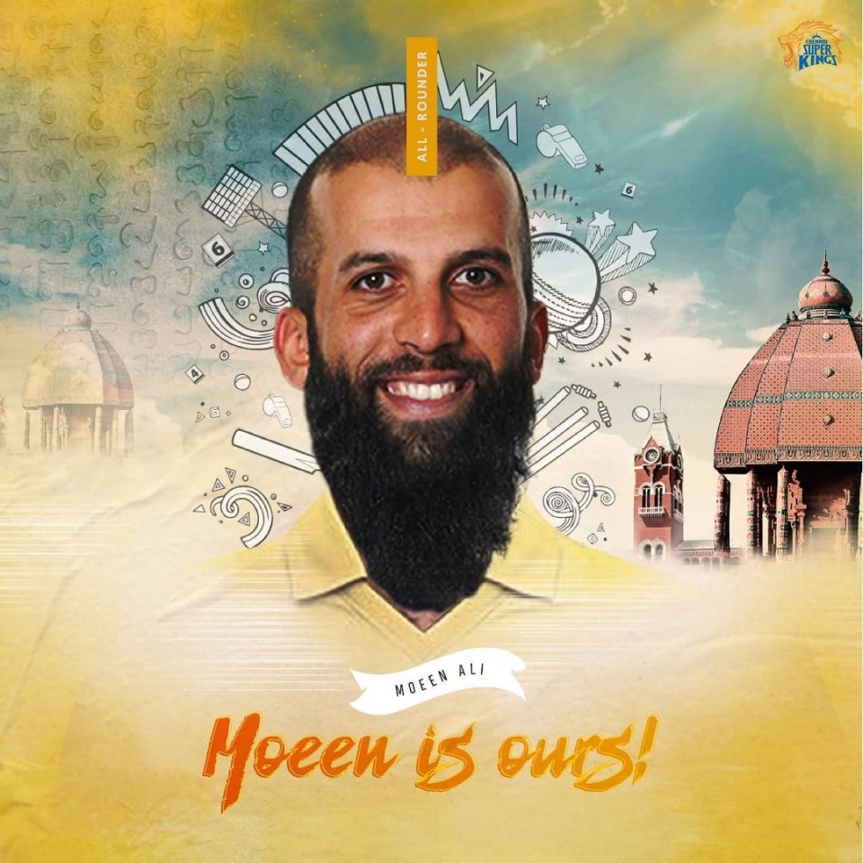 Moeen Ali was sold for a staggering £700,000 at the 2021 IPL auction - attracting the highest fee of any England player