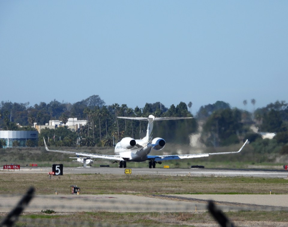 Oprah left Santa Barbara airport six hours after Harry and Meghan traded angry statements with the Palace