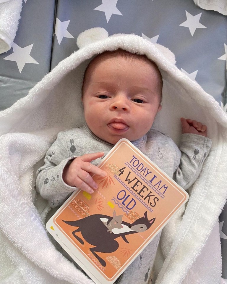 Dani Dyer shared gorgeous new photos on Instagram of her newborn baby Santiago on his one-month birthday