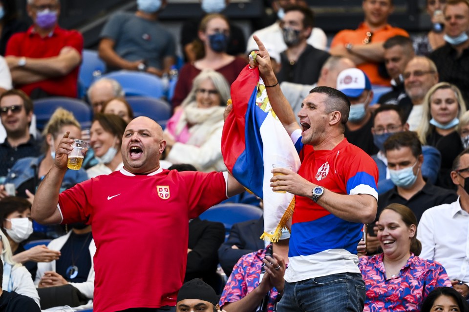 There were plenty of Serbian fans enjoying the action on the Rod Laver Arena