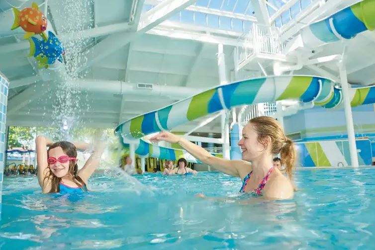 Indoor pools mean play doesn't have to stop if it rains when on holiday this autumn