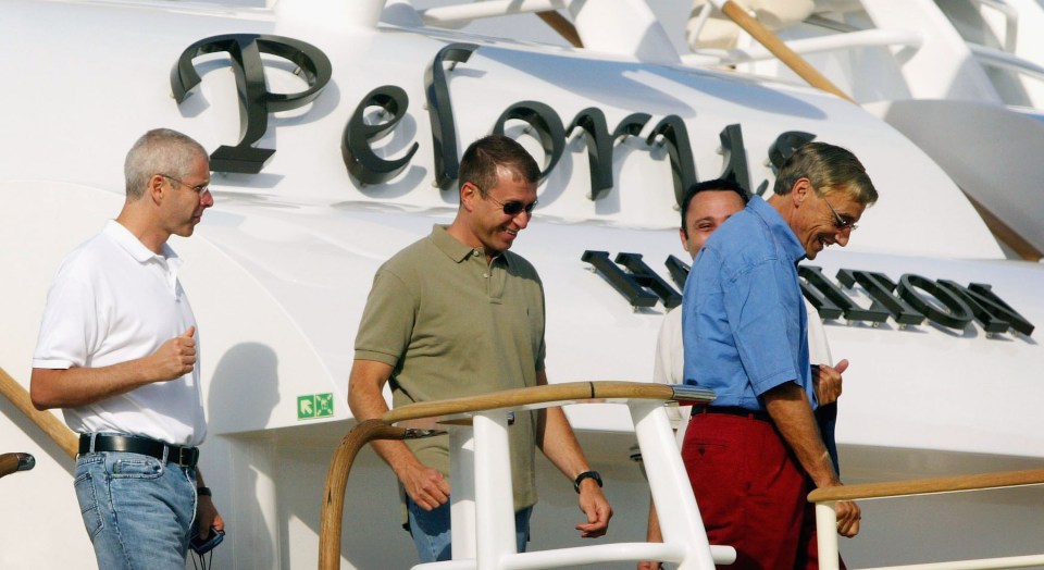 Chelsea owner Abramovich on board the cherished vessel