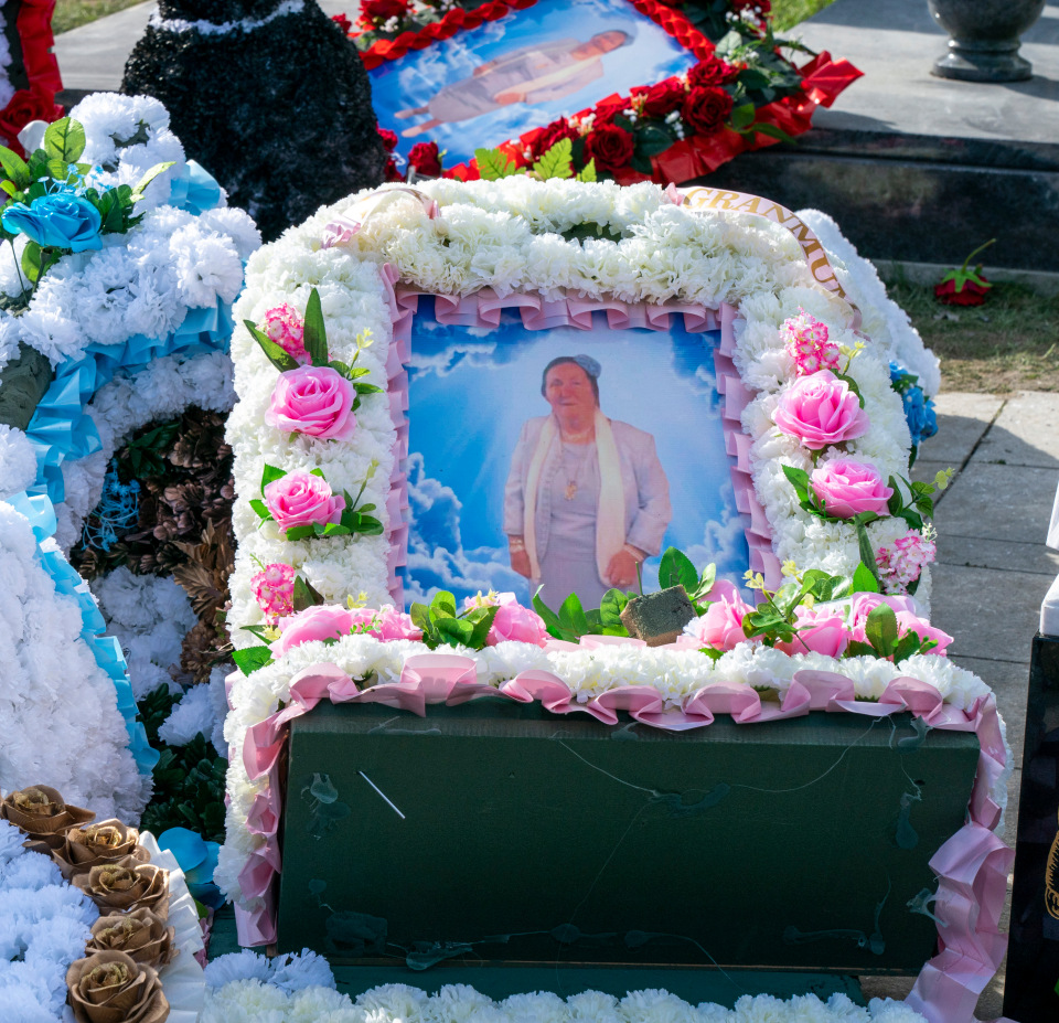 Flowers and pictures placed for beloved gran Mary Nevin