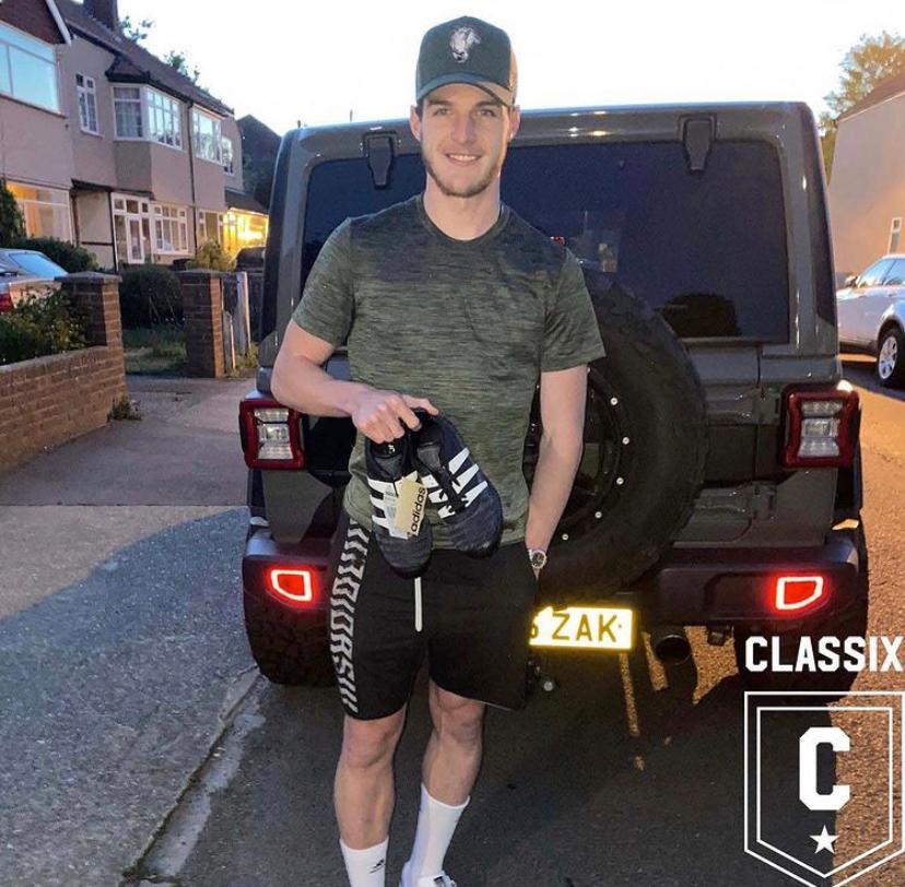 Arsenal star Declan Rice shows off his Adidas Predator 1994 boots bought from Will