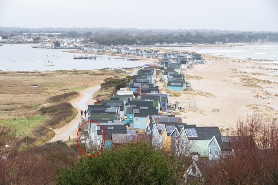 Cars are banned on the sandbank so the hut's location is very remote