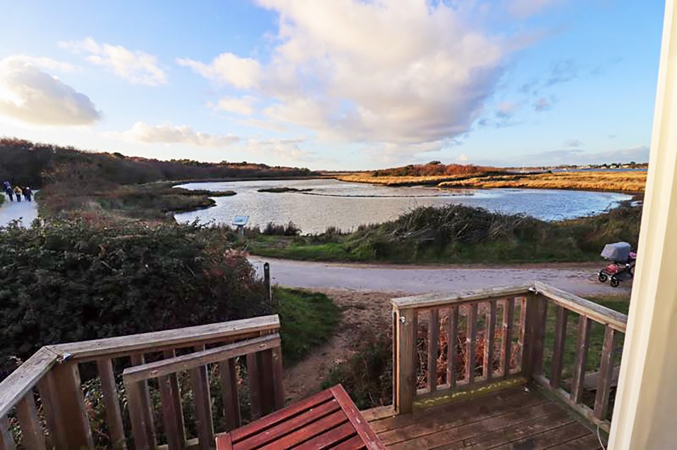 The hut doesn't have a sea view and instead looks out over a lagoon