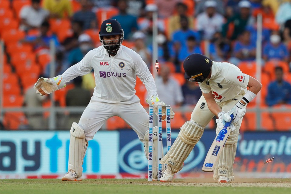 Ollie Pope was out bowled by Ravi Ashwin