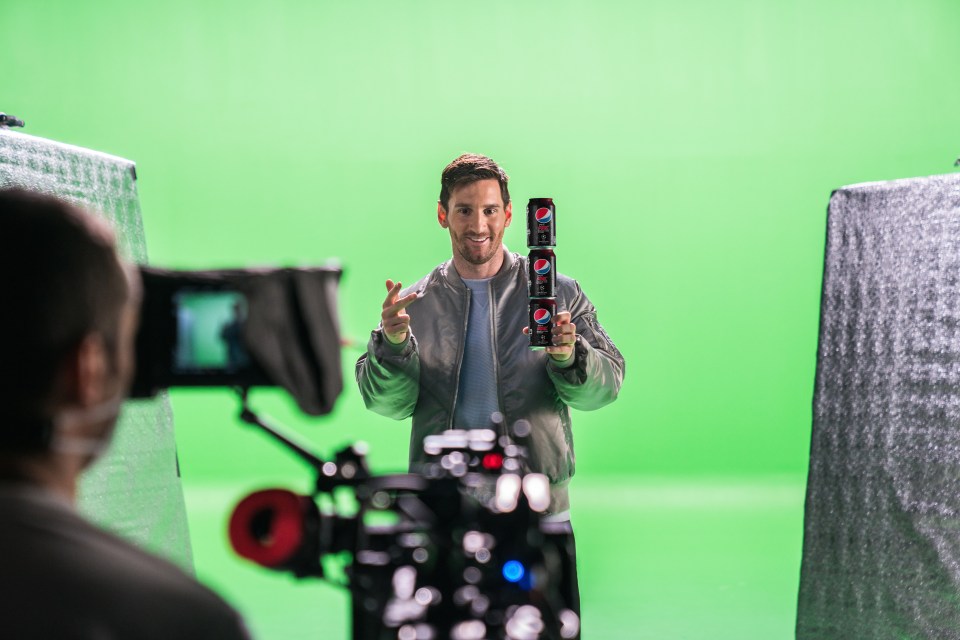 Argentine icon Messi behind the scenes on the shoot