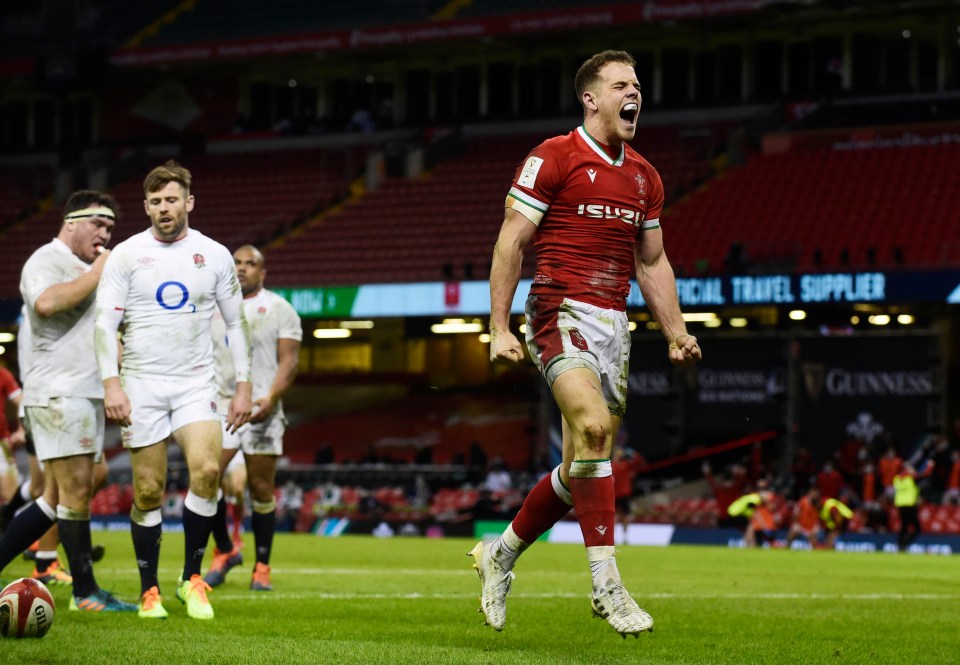 Kieran Hardy scored Wales' third try from a quickly-taken kick