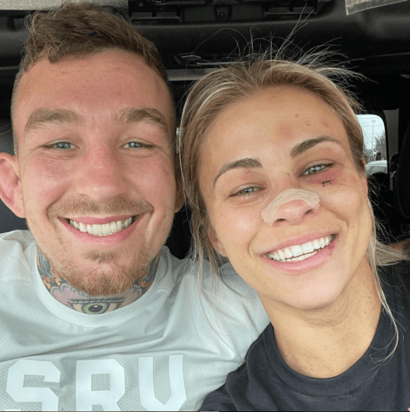 Paige VanZant pictured with husband Austin Vanderford