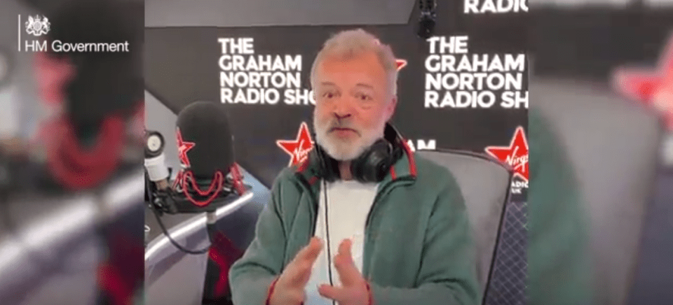 Graham Norton also urged people to follow the coronavirus lockdown rules