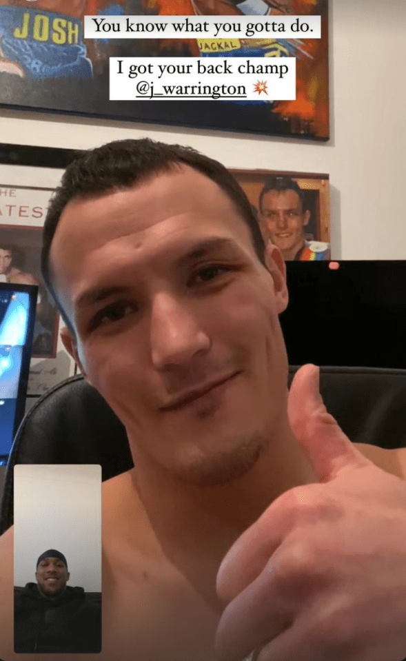 Josh Warrington was pleased with the FaceTime from AJ