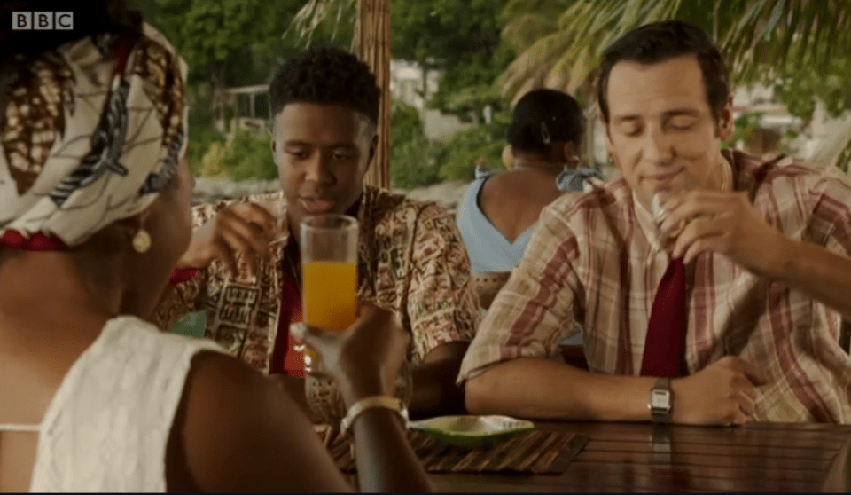 Neville enjoyed booze at the beach bar