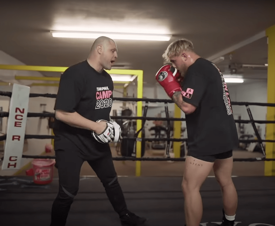 BJ Flores pictured training Jake Paul