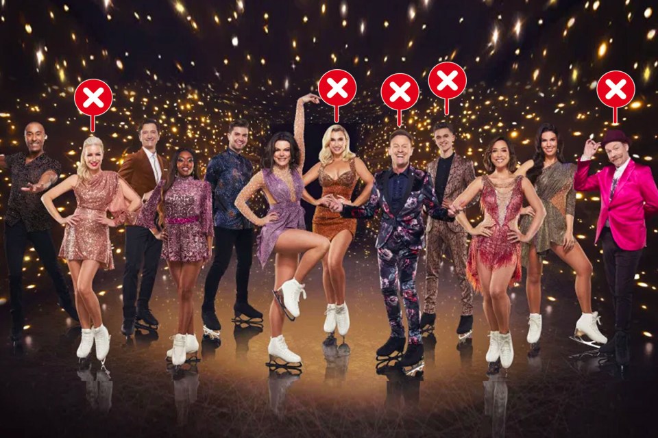 Denise van Outen, Billie Faiers, Jason Donovan, Joe-Warren Plant and Rufus Hound have all had to leave this year’s show