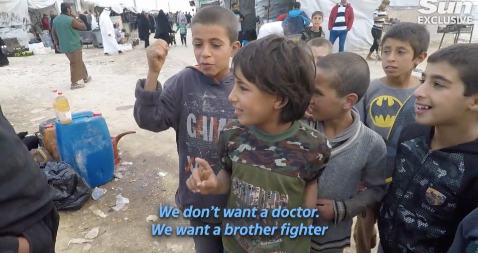 The children say they want to become Islamic State fighters