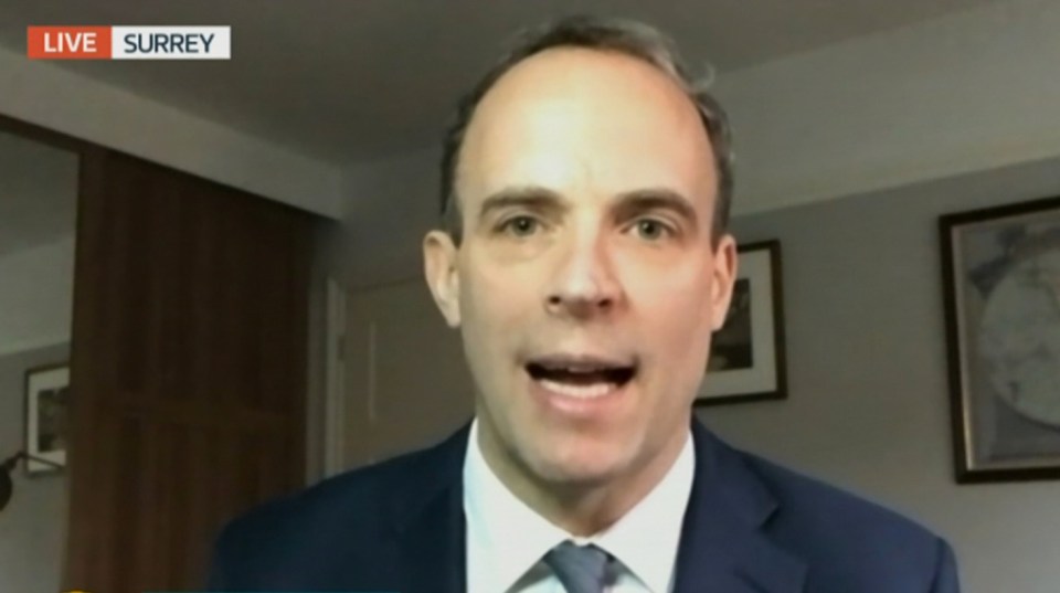 Mr Raab was quizzed over the 'nonsense' quarantine hotels.