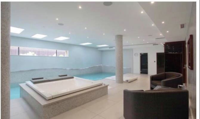 The house boasts all the luxuries including a swimming pool