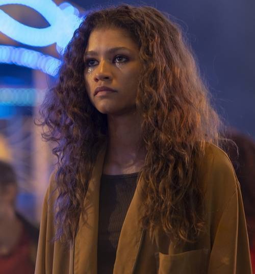 Zendaya playing Rue in HBO's hit series Euphoria (2019-present)