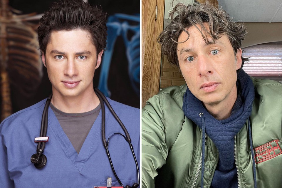 Zach Braff appears to have hardly aged since his time as John Dorian - aka J.D.