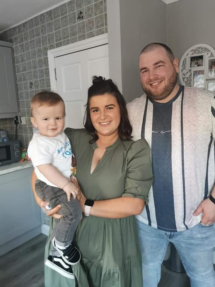 Megan with fiancé Aaron and their son Tadhg